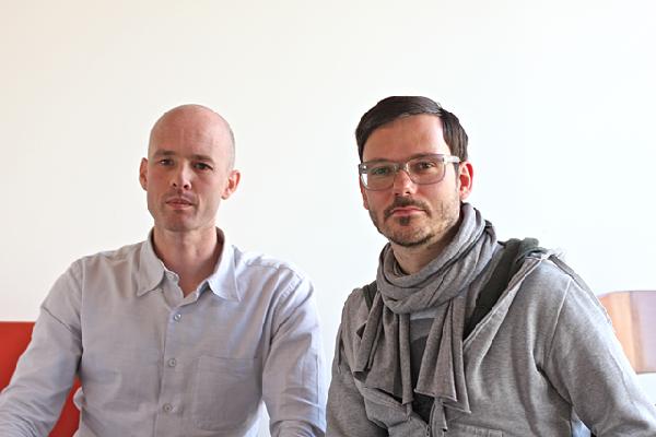 At left is editor-in-chief Greg J. Smith with creative director Alenxander Scholz