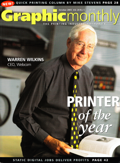 Warren Wilkins was Printer of the year in 2001 