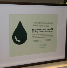 Award for Most Forest- Friendly Printer in North America