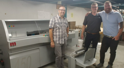 Left to right: David Gallant, Vice President at Flash Reproductions; Brennan Wright, Sales Consultant at Sydney Stone; Rich Pauptit, President at Flash Reproductions.