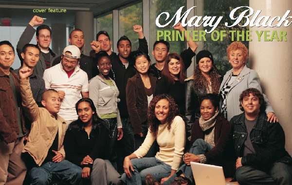 Mary with her Graphic Arts Management students 