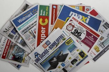 Some of the more than 100 local papers that Transcontinental distributes in Quebec 