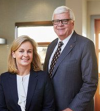 New CEO Karen Brookman and Chairman George Brookman 