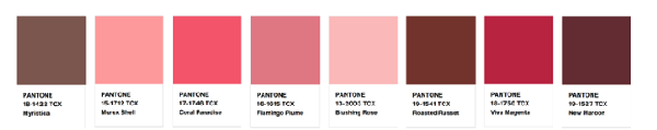 Pantone 18-1750 Viva Magenta spawns a well-coordinated palette of related undertones