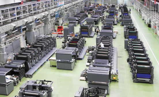 Sheet fed press manufacturing plant in Japan