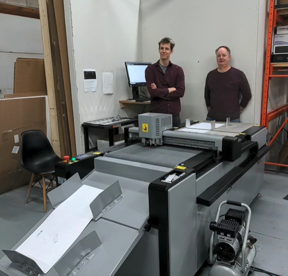 Alan and operator Dave besides Duplo DPC 800