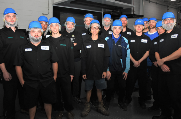Stanpac's press crews in front of new Speedmaster XL 106 