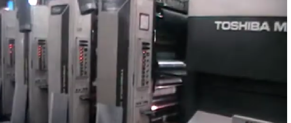 Toshiba web offset press . 