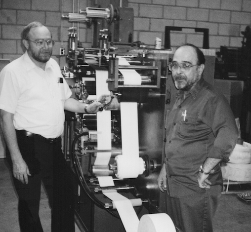 Russ left with pressman with one of his OPM web presses