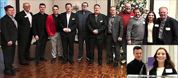 (from left): Stephen Longmire, Mark Norlock, Jason Foubert, James Caruso, Paul McCarthy, Jason Hamilton, Mike Millard, Mike Halliwell, Joe Banich, Dan Thompson, Deanne Sinclair and Steve Cussons. (Inset):Toronto,