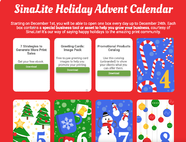 Advent Calendar page here to download your gifts and gear up for the new year.