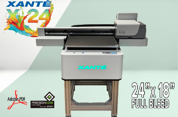Xante new X-24 UV Flatbed Printer.