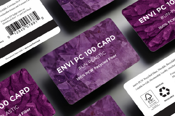 Monadnock developed credit card paper that replaces plastic cards. Certified by Mastercard. 