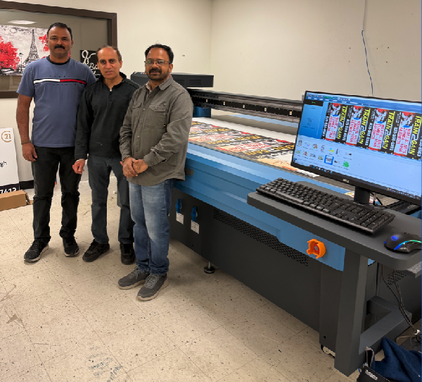 Binoj Antony V.P.of Omang , Inderjit Batra, Owner Jassal Sign -Calgary, Rajesh Gopinath Engineer for Omang