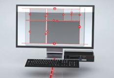 a graphic display of the sheet 