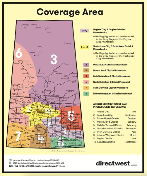 Advertisers can run ads in 10 different versions of the printed phone book