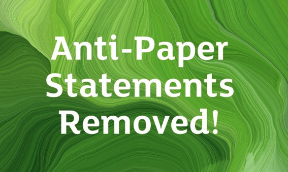 1,320 companies have removed or amended unsubstantiated anti-paper statements