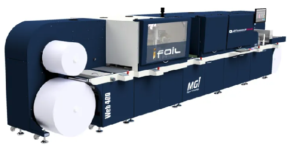 JETvarnish 3D Web 400 digital embellishment press for the label market.